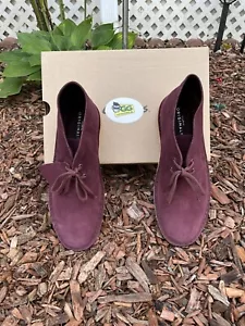 Clarks Original Women Desert Boot Bordeaux Suede - Picture 1 of 5