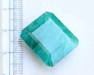 24,30 ct natürlicher brasilianischer grüner Smaragd im Achteckschliff lose Edelstein - Bild 1 von 4