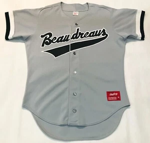 Vintage Rawlings Beaudreaus #10 Baseball Game Jersey Sz 44 Gray USA Stitched - Picture 1 of 11