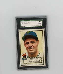 1952 Topps Baseball SGC 50 #150 Ted Beard Crease Free - Picture 1 of 2