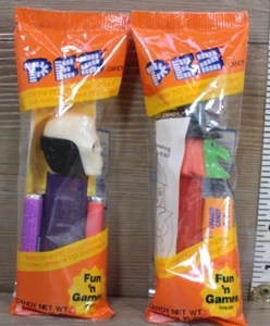 Vintage Halloween Pez Dispensers Witch Skeleton Skull Vampire Sealed Lot of 2 - Picture 1 of 4