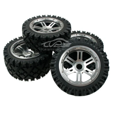 Vordere und hintere Reifen mit blauer Außenseite Beadlock für 1/5 HPI RV KM 5B - Bild 1 von 4