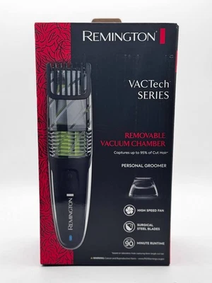Remington Vacuum Beard Trimmer, 13 Length Settings, Black, Rechargeable - Image 1 of 2