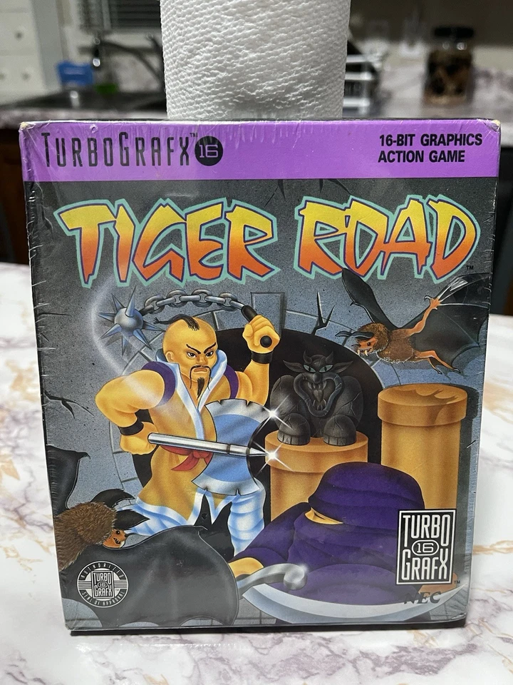TurboGrafx 16  Tiger Road  Video Game Original Box New Sealed - Image 1 of 4