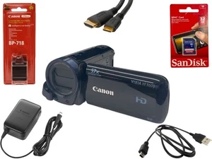 Canon Vixia HF R600 Digital Camcorder w/ NEW Battery, 32 SD, AC Adapter, Cables - Picture 1 of 13
