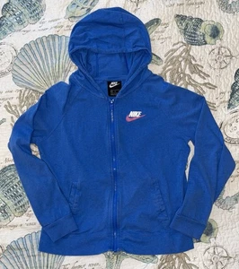 Nike Big Girls Full Zip Hoodie Pacific Blue Size XL  - Picture 1 of 12