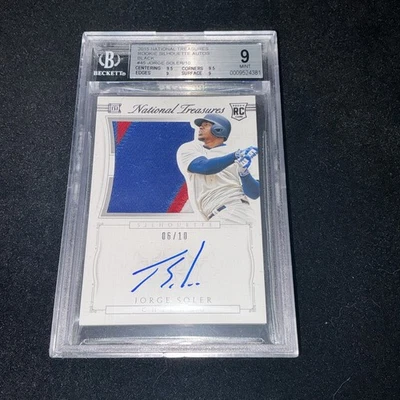 2015 Panini National Treasures Rookie Silhouette #06/10 Jorge Soler #45 automático SSP Foto 1 de 2