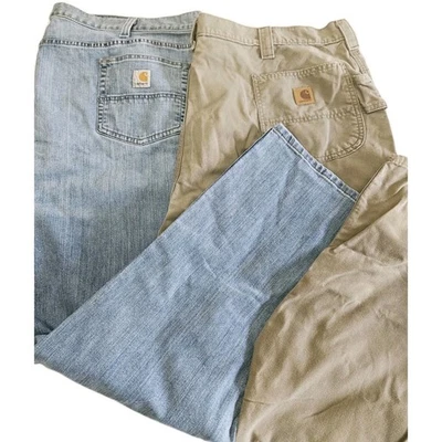Pantalones de mezclilla y caqui Carhartt para hombre talla 48x30  Foto 1 de 4