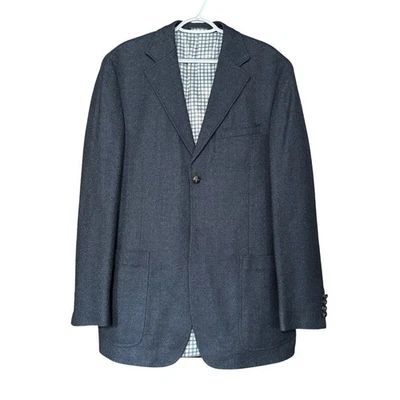 Abrigo Blazer Chaqueta Hombre Paul Fredrick Talla 42L 100% Lana Deportivo Preppy Otoño Foto 1 de 4