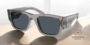 Gafas de sol para hombre PRADA PR 10ZS 16Z70B asfalto transparente gris oscuro 54 mm - Imagen 1 de 2