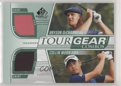 2021 SP Game Used Tour Gear Combos Bryson DeChambeau Collin Morikawa Rookie RC - Image 1 of 3