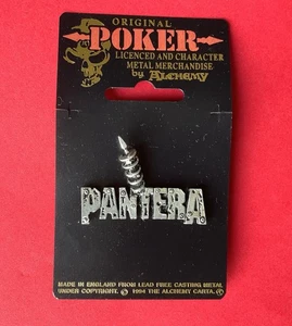 Vintage Pantera Far Beyond Driven Pin Badge On Card heavy metal Music Groove - Picture 1 of 9