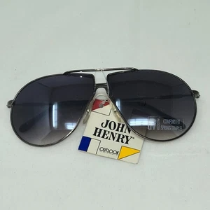 NWT VINTAGE 1996 JOHN HENRY OUTLOOK EYEWEAR CO PILOT SUNGLASSES 100% UV PROTECT - Picture 1 of 7