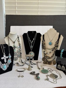 Southwestern Native American inspired 23 piece costume jewelry Lot - Picture 1 of 12