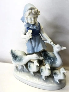 Gerold Porzellan Bavaria Goose Girl Porcelain Figurine West Germany 6138 - Picture 1 of 8