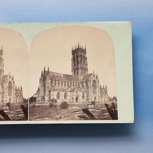 Doncaster Yorkshire Stereoview C1870 Real Photo St Georges Church By MPC Ltd - Picture 1 of 3