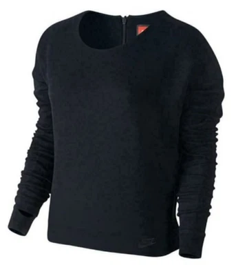 Suéter polar Nike Tech para mujer pequeño negro manga larga pulóver agujeros para los pulgares” Foto 1 de 4
