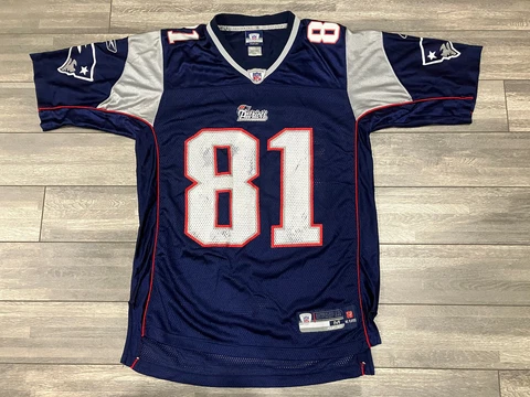 Randy Moss New England Patriots NFL Reebok Football Jersey Medium M Cover