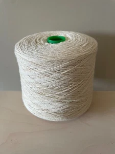100% British Wool Yarn – Natural Cream/Undyed - 2 ply Weaving & Knitting -Cone. - Picture 1 of 5