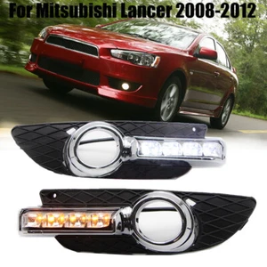 For Mitsubishi Lancer 2008-2012 LED DRL Daytime Running Lights Fog Lamps 2 Color - Imagen 1 de 17