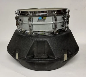 Vintage Ludwig Acrolite 14 x 5" Ludalloy Snare Drum Blue Olive Badge w/ OEM Case - Picture 1 of 21