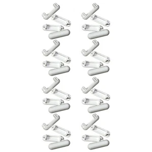 1/2" x 1-3/4" Racetrack Dome Insert For Patio Chair Glide White 32pcs - Picture 1 of 2