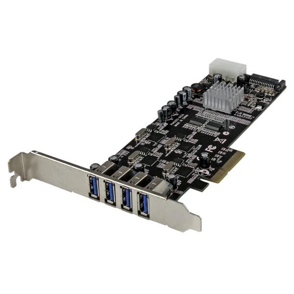 StarTech Adattatore Scheda USB 3.0 4 Porte PCI Express SATA/LP4 PEXUSB3S44V - Immagine 1 di 4