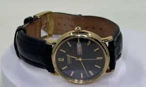 Citizen Eco-Drive Men’s Watch Day Date E101-S015588 Debeer alligator grain band - Picture 1 of 13