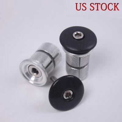 BMX Headset 1-1/8" Threadless Carbon/Aluminum DH Stem Expander Top Cap Fork Part - Image 1 of 4