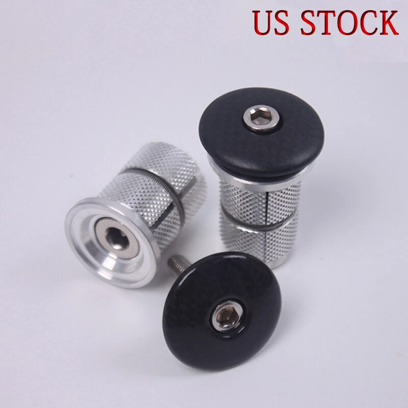 BMX Headset 1-1/8" Threadless Carbon/Aluminum DH Stem Expander Top Cap Fork Part - Image 1 of 4