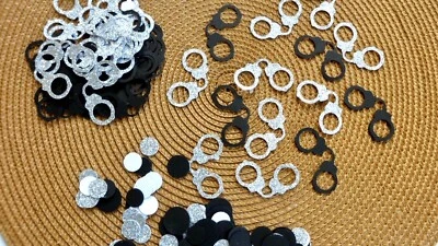 Esposas Confeti, Brillo, Decoración de Fiesta, 50 Tonos de Gris, 150 PIEZAS Foto 1 de 4