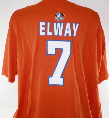 Mens Majestic Denver Broncos NFL Elway #7 Hall of Fame Football Tee T-Shirt Cover