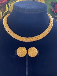 VINTAGE CINER NECKLACE &  EARRINGS SET  - Picture 1 of 10
