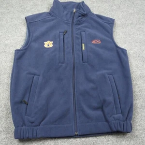 Drake Auburn University Vest Mens Medium Full Zip Fleece Blue Outdoors Hunting - Picture 1 of 10