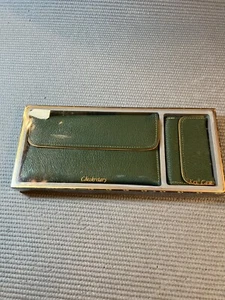 Vintage Green Checkretary and Key Case OPEN BOX NEW NEVER USED - Picture 1 of 5