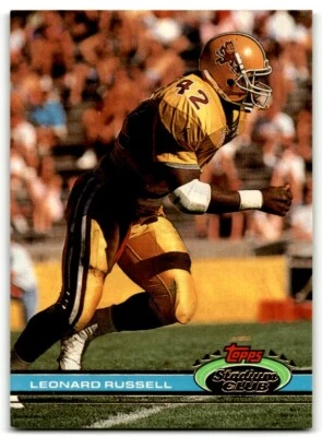 1991 Topps Stadium Club Leonard Russell #435 RC New England Patriots - Image 1 of 2