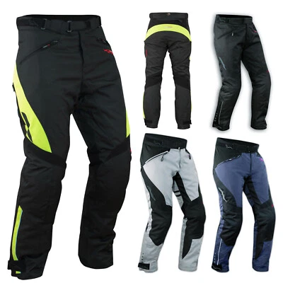 Pantaloni Impermeabile Moto Imbottitura Termica Estraibile Traspirante Cordura - Immagine 1 di 3