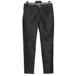 CELINE 2600$ Slim Jeans In Soft Black Lambskin Leather