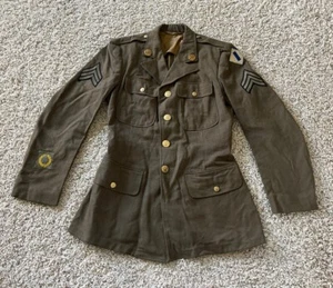 WWII US Army - Class A Dress Jacket 37R 1st Service Command Sergeant WW2 - Picture 1 of 9