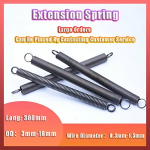 Long 300mm Spring Steel Extension Spring Wire Diameter 0.3mm-1.5mm OD 3mm-18mm - Picture 1 of 44
