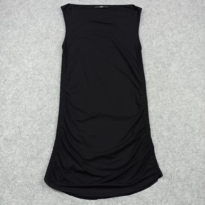 HUGO BOSS Mujer Túnica TALLA S Negro Corte Slim Poliamida Elastano Jersey Blusa - Imagen 1 de 4