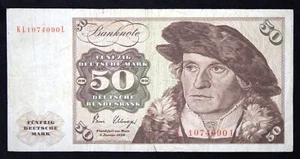 Germany Banknote 50 Marks 1980, Pick 33d; With DEUTSCHE BUNDESBANK 1962 on back - Picture 1 of 2