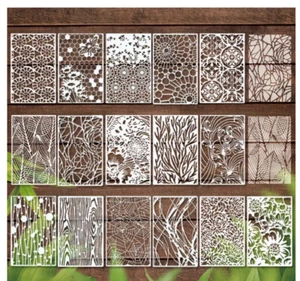 Stencils texture designs Set of 16 Large 11 by 7 inches Fast FREE Ship #9999 - Picture 1 of 2