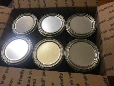 QORPAK MET-03089 1 Pint NEW Qty-6 Unlined Metal Cans with Lids - Free Shipping!