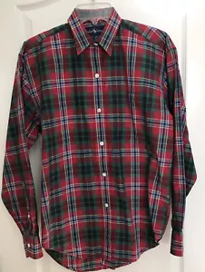 Vintage Ralph Lauren Plaid Collared Shirt Size 10 Long Sleeve Blue Label - Picture 1 of 3