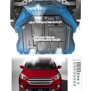 For Ford Escape 13-19 Auto Engine Plastic Steel Splash Guards Mud Flaps Black - Imagen 1 de 12