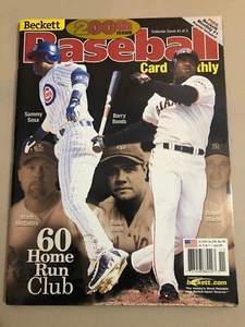 Tarjeta de béisbol Beckett mensual • noviembre de 2001 ️ Bonds Sosa Ruth McGwire Maris ️ - Imagen 1 de 5