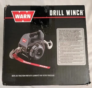WARN 101570 Handheld Portable Drill Winch with 40 Foot Steel Wire Rope: 750 lb P - Picture 1 of 15