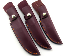 knife blade sheath cover box scabbard case bag cow leather handmade purple Z1041
