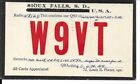 QSL 1940 Sioux Falls Dakota Południowa karta radiowa